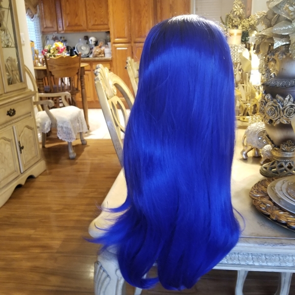Black Blue Lace Front Wig main image 5
